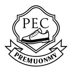 A sleek and modern logo design for a shoe company, featuring a minimalist shoe silhouette in vector line art, emphasizing elegance and style.