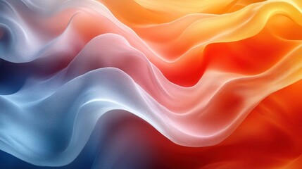 Obraz premium Abstract Colorful Fabric Waves: A Symphony of Hues