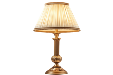 Vintage table lamp isolated on white with clipping path PMG