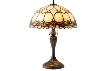 Vintage table lamp isolated on white with clipping path PMG