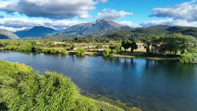 Dron en Trevelin, Chubut, Patagonia, Argentina
