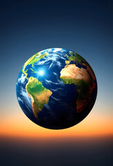 Fototapeta premium Binary data digital Planet Earth globe, isolated, with white tones