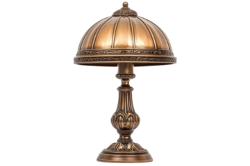 Vintage table lamp isolated on white with clipping path PMG