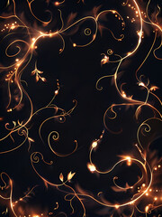 lucenti rami di luce si intrecciano in forme fantastiche, Shining branches of light intertwine in fantastic shapes