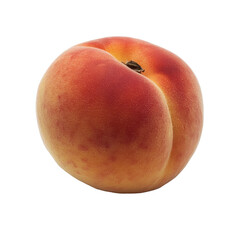 Fresh peach isolated on a clean Transparent background, showcasing its vibrant colors and smooth texture, Peach isolated on a PNG background