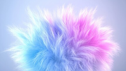 Pastel-colored fluffy ball against a light background; abstract texture for design