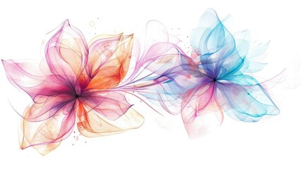 Obraz premium Abstract, colorful flowers 