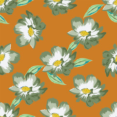 Seamless floral wallpaper pattern design