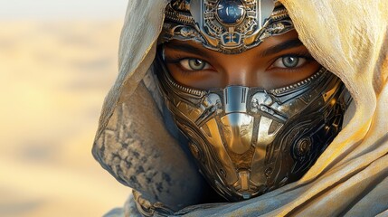 Obraz premium Desert Nomad, A Futuristic Vision