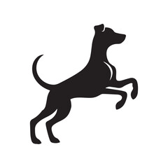 Dog animal vector logo design . icon logo . silhouette logo