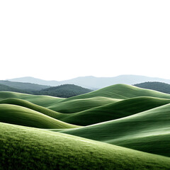 PNG Serene Rolling Hills Landscape Against Transparent Background