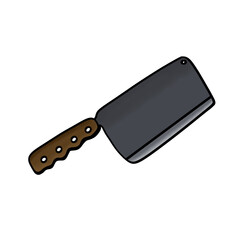 Kitchen set - colored meal knife icon