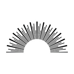 Sun icon, sunburst vector illustration element for design