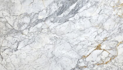 Fototapeta premium Elegant White Marble Texture With Grey Veins And Gold Accents