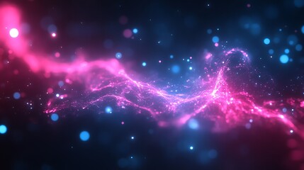 Fototapeta premium Luminous fluid shapes flowing gently across a dark background with subtle gradients.