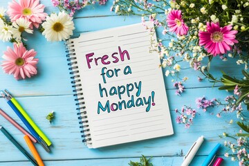 Naklejka premium Embracing Monday with Fresh Floral Inspiration