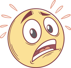 Fototapeta premium Worried Face Emoji