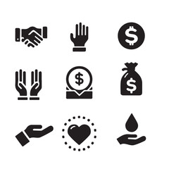 A set of hand gesture icons for communication and web design
