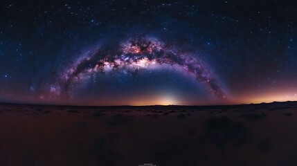 A long shot of the Milky Way galaxy a dark sky