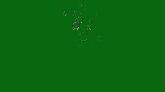 Flying water bubbles  green screen animation 4K Abstract Particle Background - Loopable - Chroma Key - Green Screen Realistic Bubble Foam Under Water Animation Stock Video on Green Screen Background