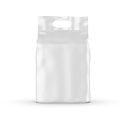 Die cut handle bag blank mockup template 3d illustration.