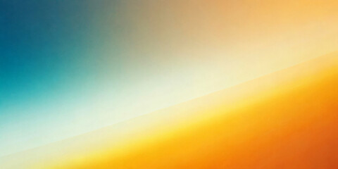A gradient of colors transitions smoothly from deep blue to vibrant orange, creating a warm and calming effect. The blending of hues suggests a serene sunrise or sunset.Space for text.AI