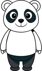 Cute Panda cartoon vector illustration 