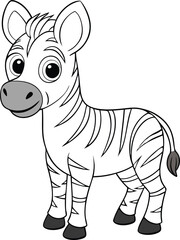 Cute Zebra cartoon vector illustration