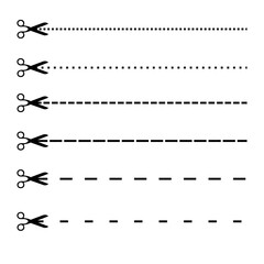 Fototapeta premium This is an illustration of the scissor cut path marker