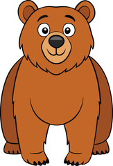 Grizzly Bear cartoon vector illustration