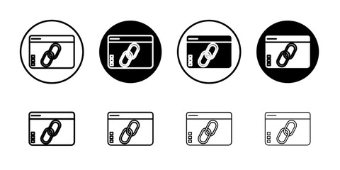 Backlink icon Vector logo set flat