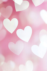 Valentines Day hearts pattern with bokeh light effect, suitable for background