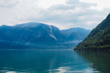 Picturesque fjords in Norway in summer 