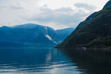 Picturesque fjords in Norway in summer 