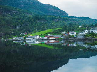 Picturesque fjords in Norway in summer 