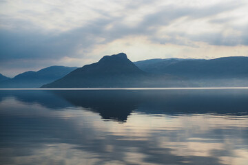 Picturesque fjords in Norway in summer 