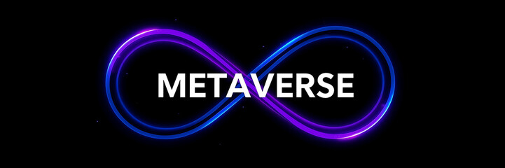 Obraz premium Metaverse: The Next Digital Frontier, digital metaverse, metaverse future, virtual worlds, augmented reality metaverse, metaverse platforms, metaverse infinity symbol.