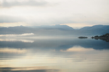 Picturesque fjords in Norway in summer 