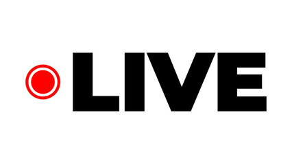 Obraz premium Live icon streaming button, Online stream, Vector illustration
