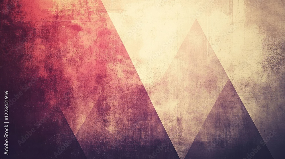 Poster Abstract Textured Background With Geometric Triangles