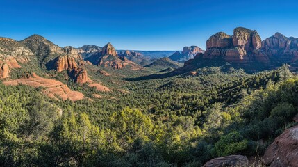 Sedona Arizona Red Rock Mountains Scenic Vista