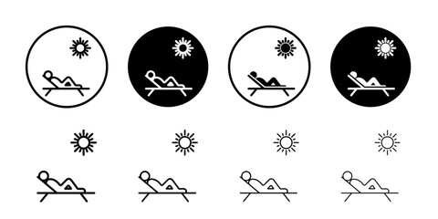 Relaxation icon Vector logo set flat