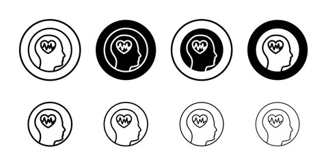 stress management icon Vector logo set flat