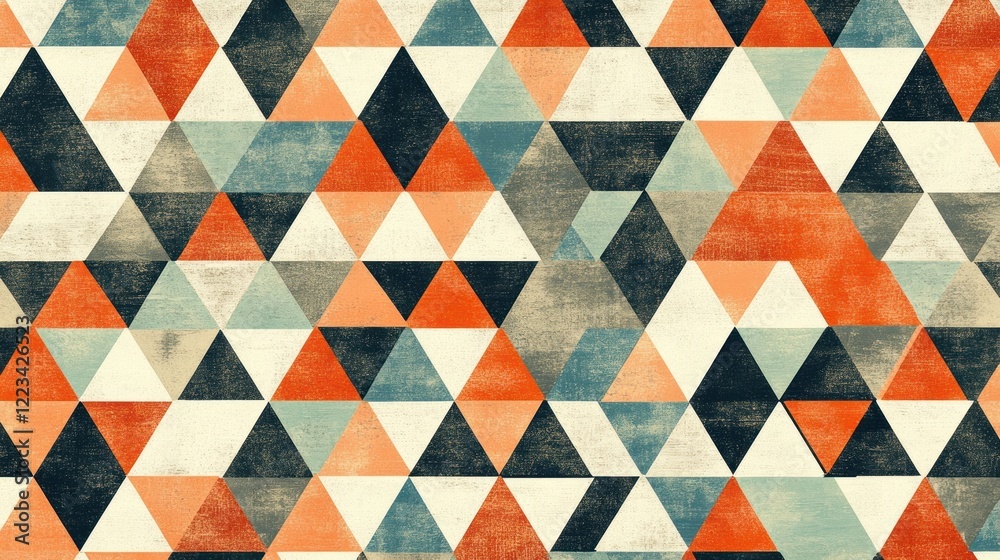 Poster Abstract Geometric Triangle Pattern Design
