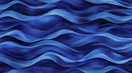 Fototapeta premium Abstract Blue Wave Pattern Fabric Texture Design