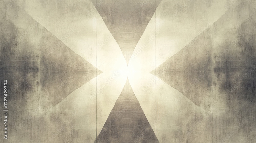 Poster abstract beige and gray geometric pattern design