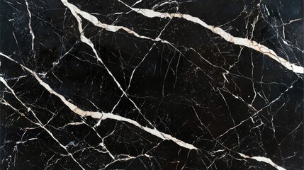 Black Marble Texture With White Veining Detail