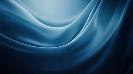 Obraz premium Elegant Blue Draped Fabric Soft Waves Abstract Background