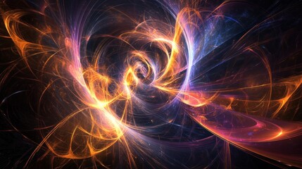 Abstract Cosmic Energy Swirling Nebulae