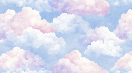 Pastel Cloudscape A Dreamy Sky Scene